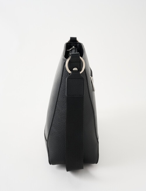 Pronta Moda Geometric Crossbody Bag, Black product photo View 04 L