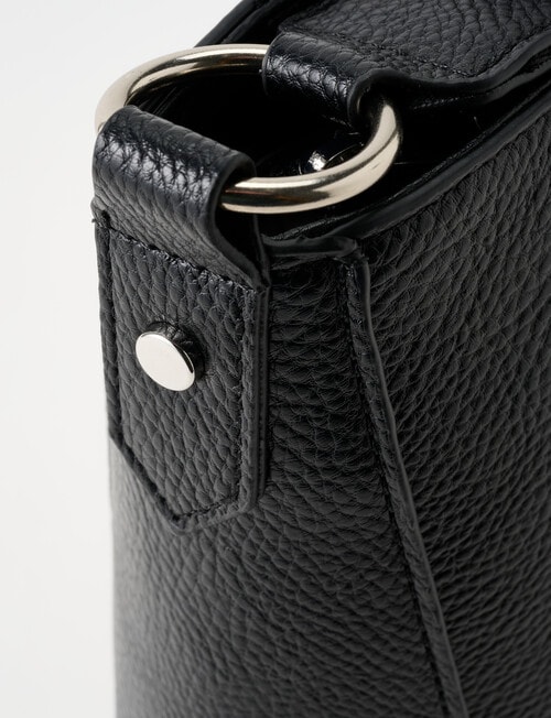 Pronta Moda Geometric Crossbody Bag, Black product photo View 05 L