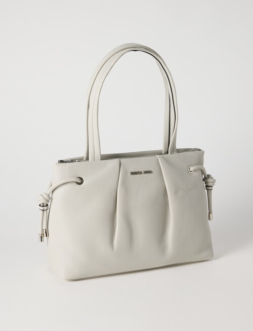 Pronta Moda Pleated Shopper Bag, Soft Grey product photo