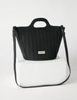 Pronta Moda Textured Shopper Bag, Black product photo