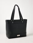 Pronta Moda Stitch Detail Tote Bag, Black product photo
