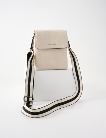 Pronta Moda Multi Comp Crossbody Bag, Bone product photo