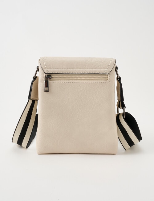 Pronta Moda Multi Comp Crossbody Bag, Bone product photo View 02 L