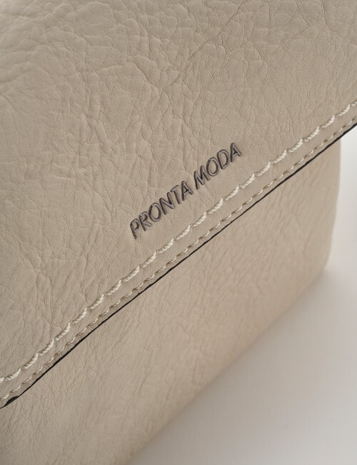 Pronta Moda Multi Comp Crossbody Bag, Bone product photo View 06 L
