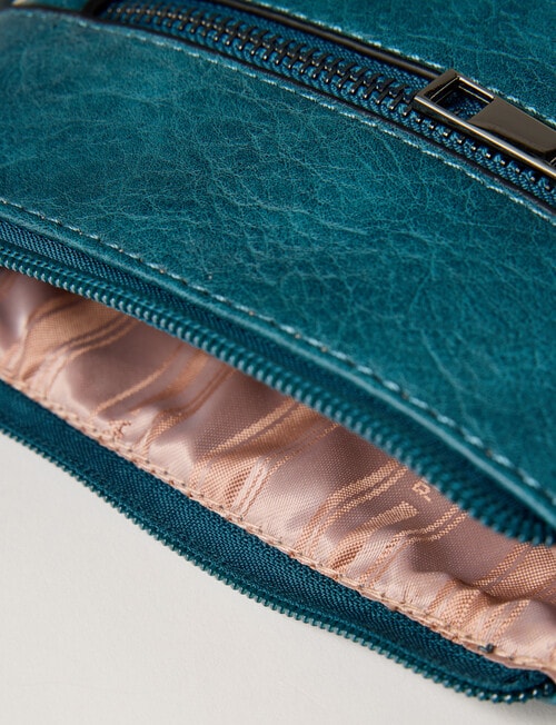Pronta Moda Rivet Detail Small Crossbody Bag, Blue product photo View 05 L