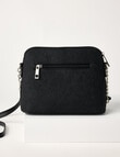 Pronta Moda Paisley Embossed Crossbody Bag, Black product photo View 02 S
