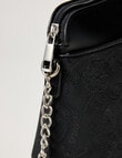 Pronta Moda Paisley Embossed Crossbody Bag, Black product photo View 06 S