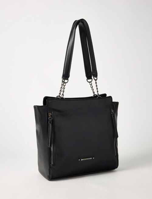 Pronta Moda Chain Detail Tote Bag, Black product photo