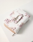 Pronta Moda Floral Tab Wallet, White product photo