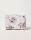 Pronta Moda Floral Tab Wallet, White product photo View 02 S