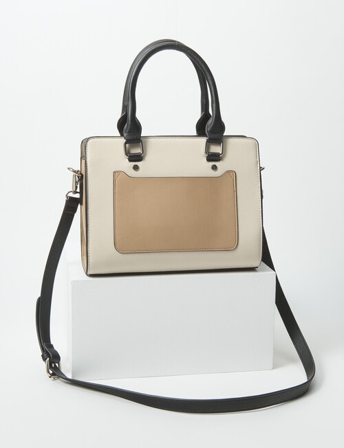 Pronta Moda Multi Colour Shopper Bag, Bone product photo View 02 L