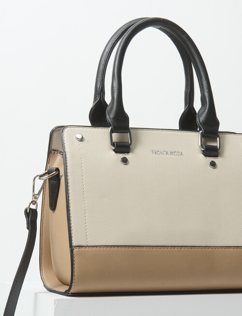 Pronta Moda Multi Colour Shopper Bag, Bone product photo View 03 L