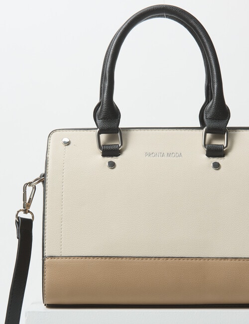 Pronta Moda Multi Colour Shopper Bag, Bone product photo View 05 L