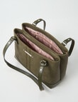 Pronta Moda Stitch Detail Tote Bag, Olive product photo View 07 S