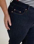 Denim Republic Curve Skinny Crop Pants, Dark Rinse product photo View 04 S