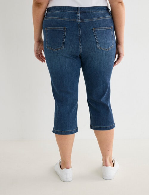 Denim Republic Curve Skinny Crop Pants, Mid Wash product photo View 02 L
