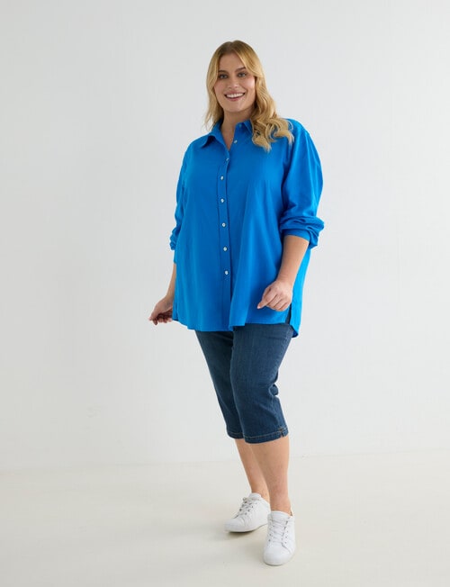 Denim Republic Curve Skinny Crop Pants, Mid Wash product photo View 03 L