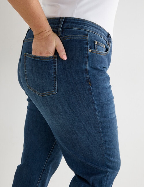 Denim Republic Curve Skinny Crop Pants, Mid Wash product photo View 04 L