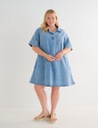 Denim Republic Curve Denim Dress, Mid Wash product photo