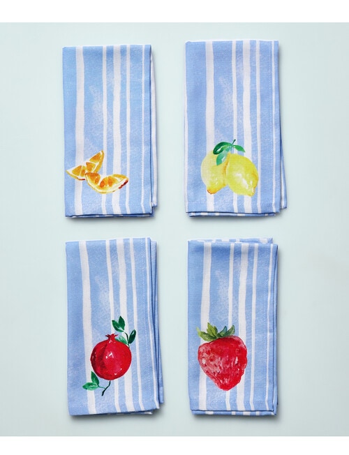 Porto Positano Napkins, Set of 4, 45cm, Multi Print product photo View 02 L