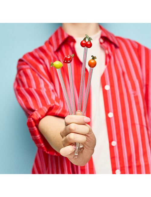 Porto Fruit Swizzle Sticks, Set of 4, Fruit product photo View 02 L