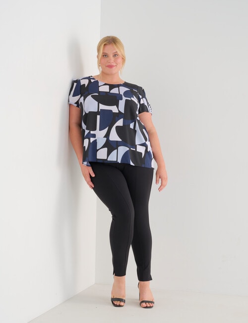 Studio Curve Graphic Print Shell Top, product photo View 03 L