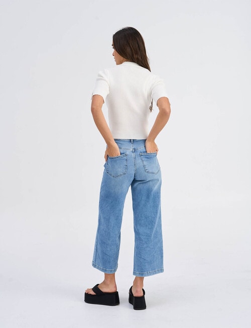 ONLY Electra Short Sleeve Rib Polo Top, Cloud Dancer product photo View 02 L