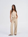 ONLY Caro Linen Blend Pant, Oxford Tan product photo