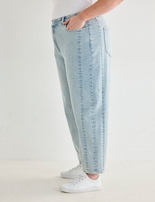 Denim Republic Curve Barrel Leg Jean, Light Wash product photo View 03 L