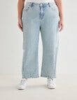 Denim Republic Curve Barrel Leg Jean, Light Wash product photo View 06 S