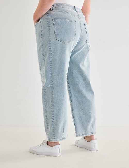 Denim Republic Curve Barrel Leg Jean, Light Wash product photo View 02 L