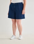 Denim Republic Curve Soft Shorts, Dark Wash product photo