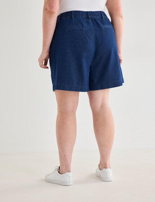 Denim Republic Curve Soft Shorts, Dark Wash product photo View 02 L