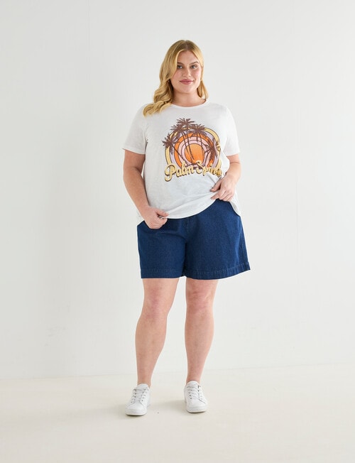 Denim Republic Curve Soft Shorts, Dark Wash product photo View 03 L