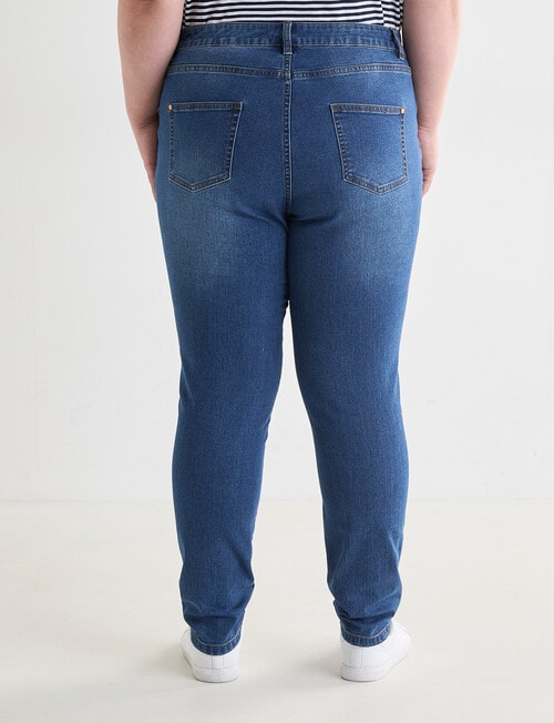 Denim Republic Curve Skinny Jeans, Mid Wash product photo View 02 L