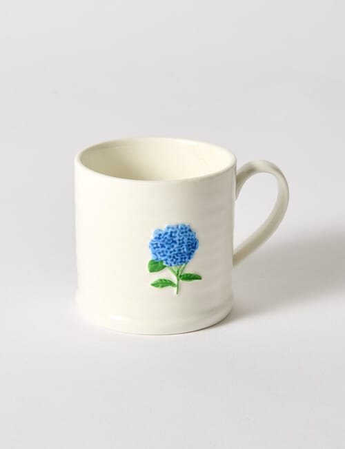 Bosa Coastal Hydrangea Mug, 12cm, Cream product photo