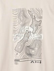 No Issue Kiwi Map Short Sleeve Tee, Stone product photo View 02 S