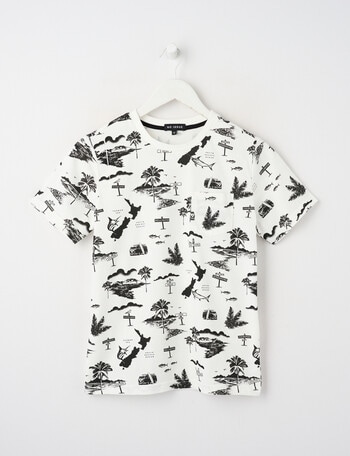 No Issue Kiwi AOP Short Sleeve Tee, White product photo