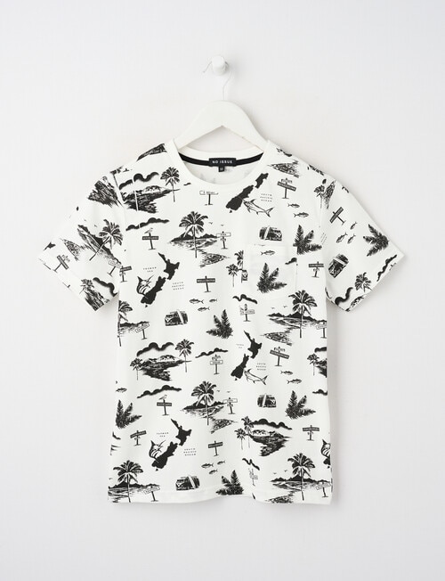 No Issue Kiwi AOP Short Sleeve Tee, White product photo