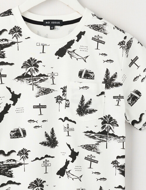 No Issue Kiwi AOP Short Sleeve Tee, White product photo View 02 L