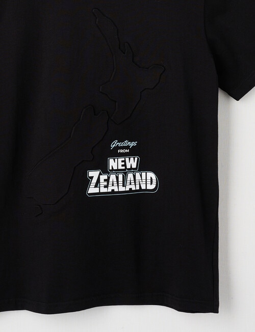 No Issue Kiwi NZ Deboss Short Sleeve Tee, Black product photo View 02 L