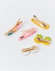 Mac & Ellie Tutti Frutti Hair Clip Set, 5-Piece, Yellow product photo View 03 S