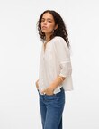 Vero Moda Olya Crochet Trim Blouse, Snow White product photo