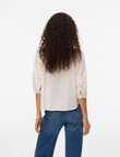 Vero Moda Olya Crochet Trim Blouse, Snow White product photo View 02 S