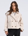 Vero Moda Manonclara Cropped Jacket, Oatmeal product photo