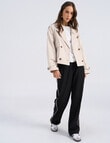 Vero Moda Manonclara Cropped Jacket, Oatmeal product photo View 03 S