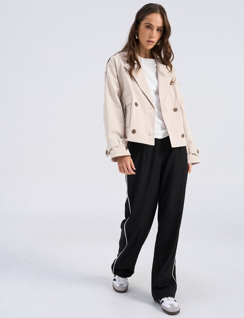 Vero Moda Manonclara Cropped Jacket, Oatmeal product photo View 03 L