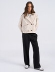 Vero Moda Manonclara Cropped Jacket, Oatmeal product photo View 06 S