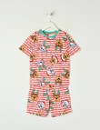 Licensed X Mas Paw Patrol Knit Short PJ Set, Red, White & Geen, 3-7 product photo