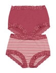 Jockey Woman Paris Cotton Full Brief, 2-Pack, Archie Rose & Sorrento Stripe product photo